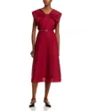 3.1 Phillip Lim Draped Bow Dress With Belt In Red