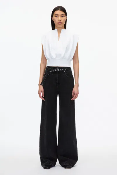 3.1 Phillip Lim Sleeveless French Terry Top In White