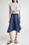 3.1 Phillip Lim French Terry Dress With Denim Combo In Gray