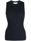3.1 Phillip Lim Sleeveless Ribbed-knit Top In Blue