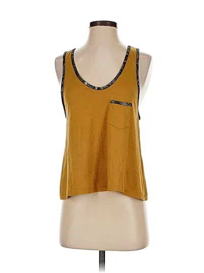 Pre-owned 3.1 Phillip Lim Sleeveless Silk Top Gold Halter Neckline Tops
