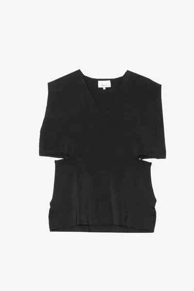3.1 Phillip Lim Sleeveless Sweater With Side Cutout In Black
