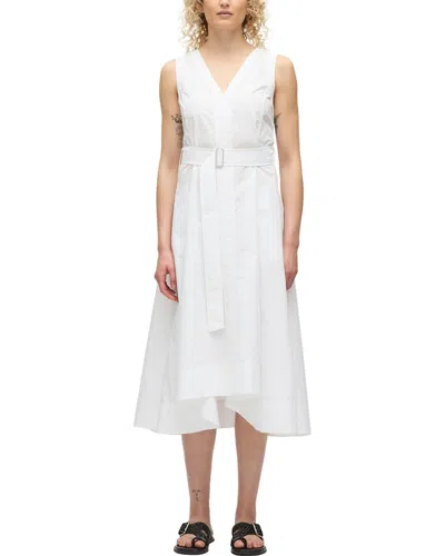 3.1 Phillip Lim Sleeveless V-neck Belted Midi Dress In White