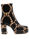3.1 Phillip Lim Snake-print Platform Boots In Schwarz