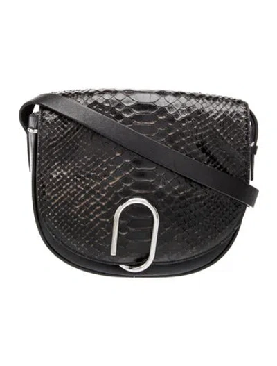 Pre-owned 3.1 Phillip Lim Snakeskin Messenger Bag In Black