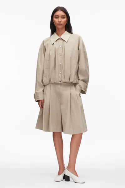 3.1 Phillip Lim Snap Front Blouson Bomber Jacket In Green
