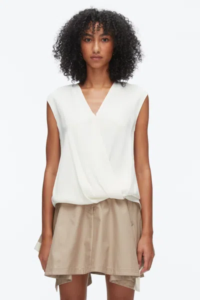 3.1 Phillip Lim Soft Drape Sleeveless Blouse In White