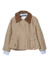 3.1 Phillip Lim Cropped Flounce Combo Jacket Praline Multi In Neutral