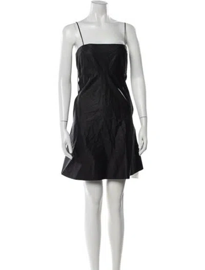 Pre-owned 3.1 Phillip Lim Square Neckline Mini Dress In Black