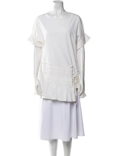 Pre-owned 3.1 Phillip Lim Square Neckline Short Sleeve Tunic In Neutral
