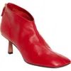 3.1 Phillip Lim Square Toe Bootie In Lipstick Red