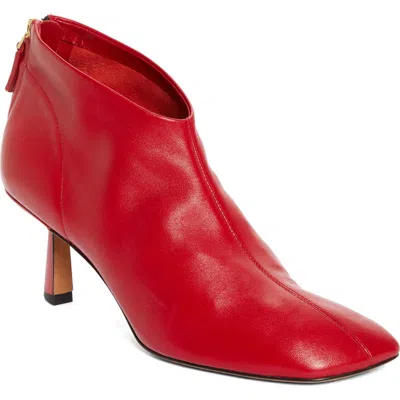 3.1 Phillip Lim Square Toe Bootie In Lipstick Red
