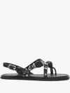 3.1 Phillip Lim Strappy Eyelet Sandal With Rosettes In Black