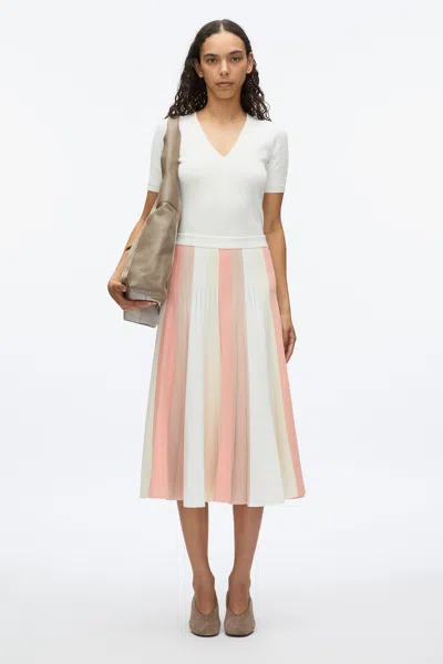 3.1 Phillip Lim Stripe Knit Skirt In Ivory Multi