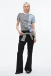 3.1 Phillip Lim Stripe Patchwork T-shirt In Black