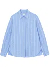 3.1 Phillip Lim Stripe-pattern Cotton-blend Shirt In Blue