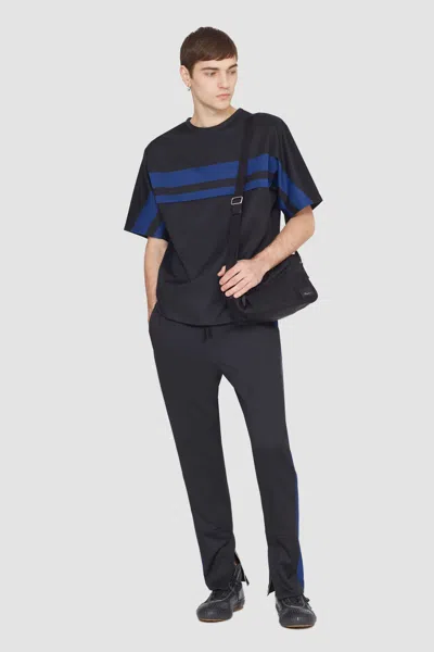 3.1 Phillip Lim Stripe Ponte Track Pant In Blk Multi