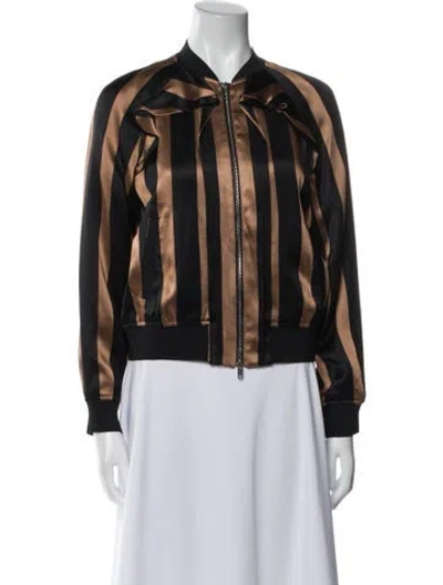 Pre-owned 3.1 Phillip Lim Striped Bomber Jacket In Multi