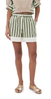 3.1 Phillip Lim Striped Boxer Shorts Thyme Multi