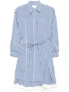 3.1 Phillip Lim Stripe Shirt With Cascade Sleeves In Blue
