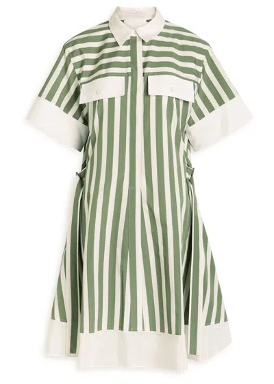 3.1 Phillip Lim Striped Cotton-blend Mini Dress