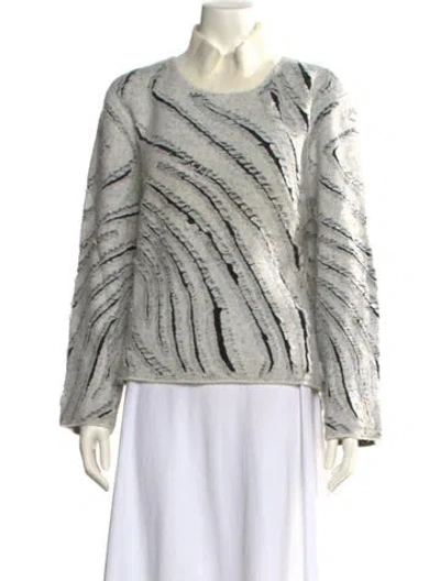 Pre-owned 3.1 Phillip Lim Striped Cowl Neck Sweater In White