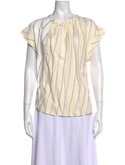 Pre-owned 3.1 Phillip Lim Striped Crew Neck Blouse In Neutral