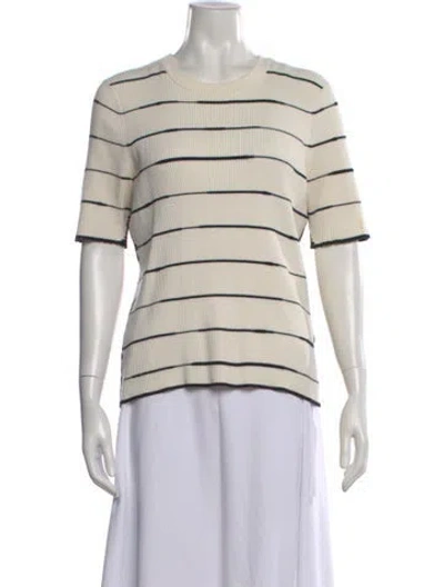 Pre-owned 3.1 Phillip Lim Striped Crew Neck Sweater In White