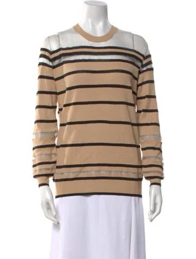 Pre-owned 3.1 Phillip Lim Striped Crew Neck Sweatshirt In Neutral