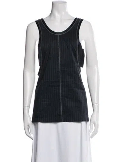 Pre-owned 3.1 Phillip Lim Striped Crew Neck Top In Blue