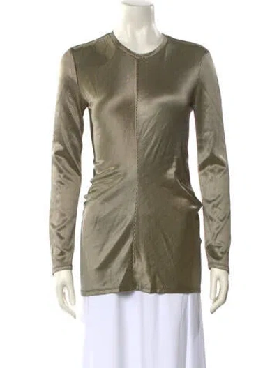 Pre-owned 3.1 Phillip Lim Striped Crew Neck Top In Green