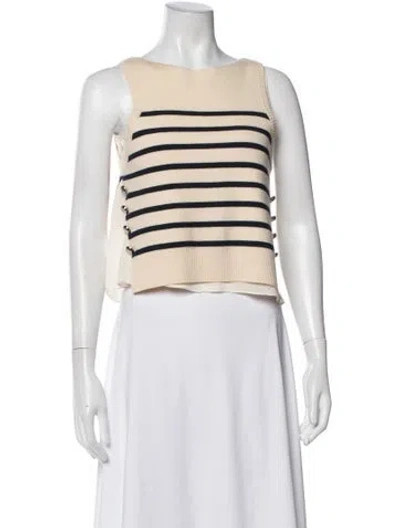 Pre-owned 3.1 Phillip Lim Striped Crew Neck Top In Neutral