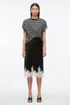 3.1 Phillip Lim Striped Draped T-shirt Slip Combo Dress In Multi
