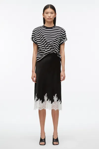 3.1 Phillip Lim Striped Draped T-shirt Slip Combo Dress In Multi