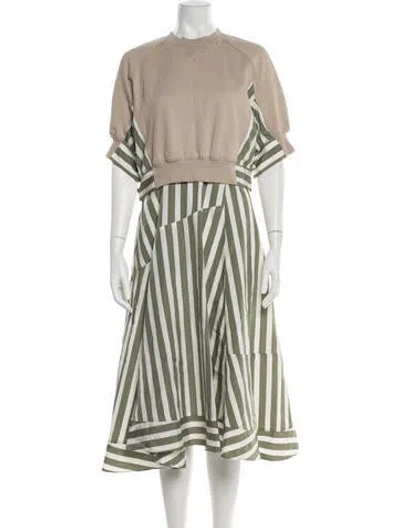 Pre-owned 3.1 Phillip Lim Striped Dress Set In Green