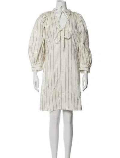 Pre-owned 3.1 Phillip Lim Striped Knee-length Dress In White