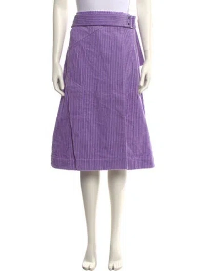 Pre-owned 3.1 Phillip Lim Striped Knee-length Skirt W/ Tags In Purple