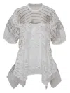 3.1 Phillip Lim Striped Lace-panel Top In White