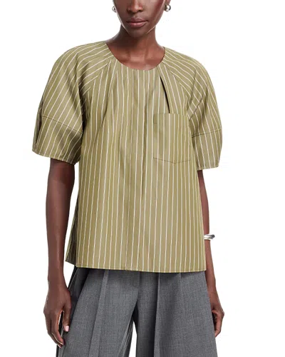 3.1 Phillip Lim Striped Lantern Sleeve Top In Pattern