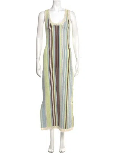 Pre-owned 3.1 Phillip Lim Striped Long Dress In Blue