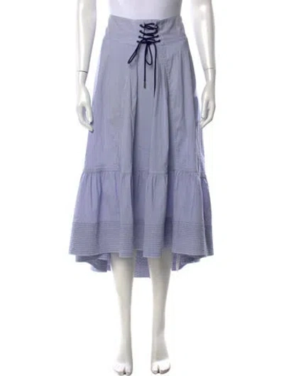 Pre-owned 3.1 Phillip Lim Striped Long Skirt In Blue