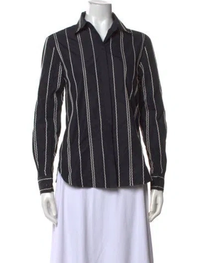 Pre-owned 3.1 Phillip Lim Striped Long Sleeve Button-up Top In Multi