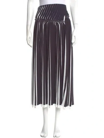 Pre-owned 3.1 Phillip Lim Striped Midi Length Skirt In Purple