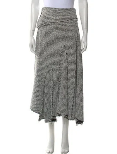 Pre-owned 3.1 Phillip Lim Striped Midi Length Skirt In White