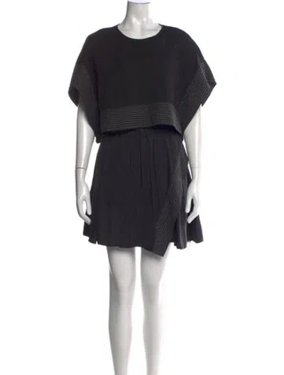 Pre-owned 3.1 Phillip Lim Striped Mini Dress In Black