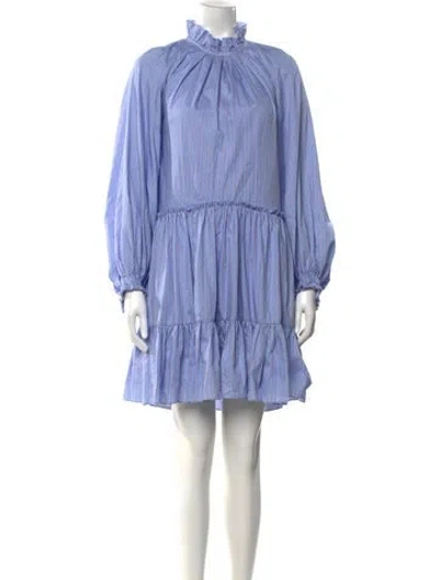 Pre-owned 3.1 Phillip Lim Striped Mini Dress In Blue