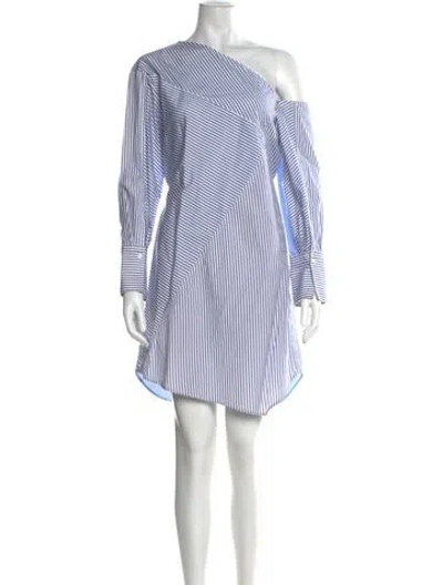 Pre-owned 3.1 Phillip Lim Striped Mini Dress In Blue