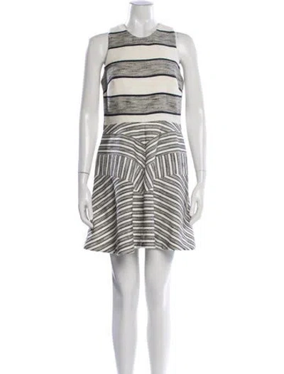 Pre-owned 3.1 Phillip Lim Striped Mini Dress In Neutral