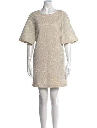 Pre-owned 3.1 Phillip Lim Striped Mini Dress In Neutral