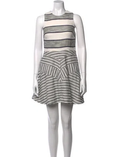 Pre-owned 3.1 Phillip Lim Striped Mini Dress In Neutral